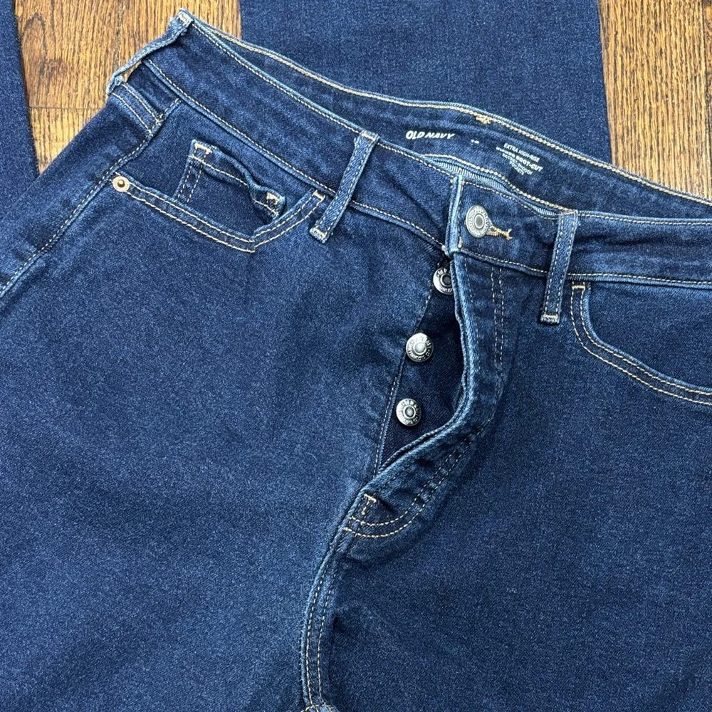 Old Navy dark blue high rise kicker bootcut jeans size 10 - Picture 2 of 4